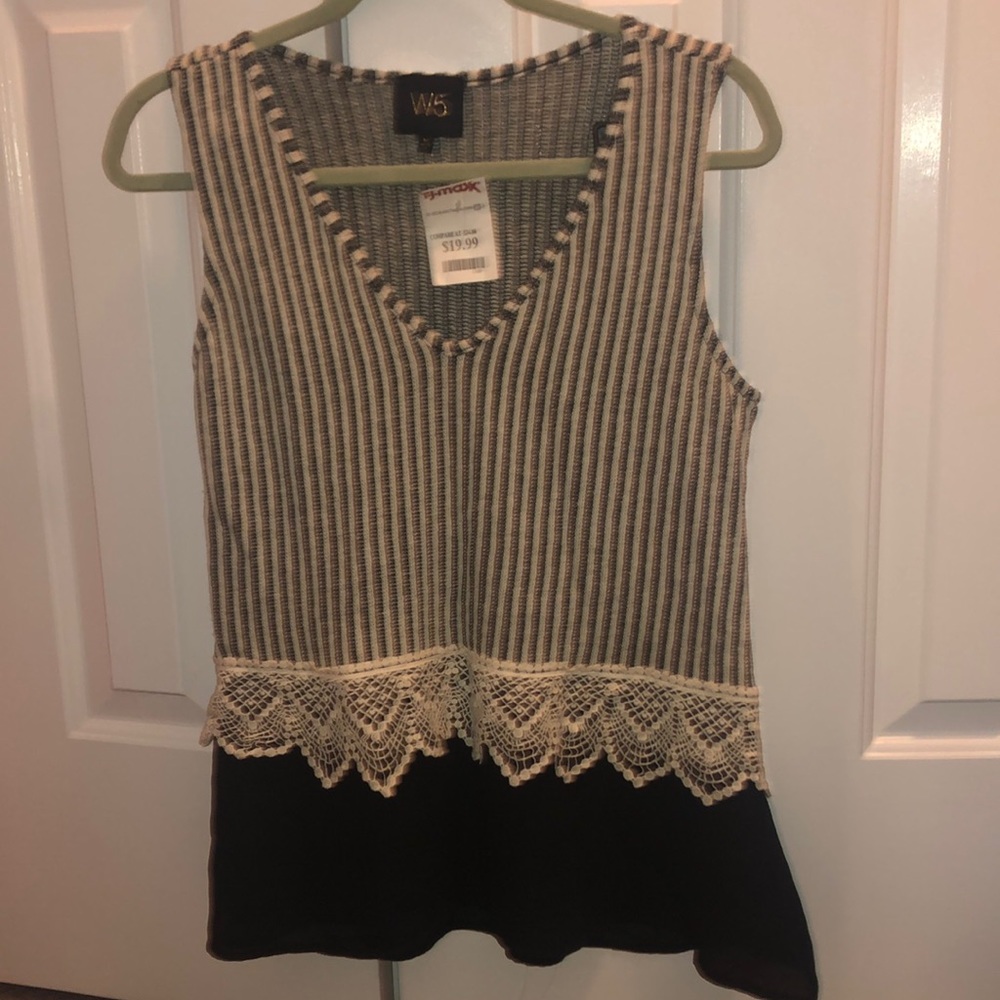 Sweater style tank top